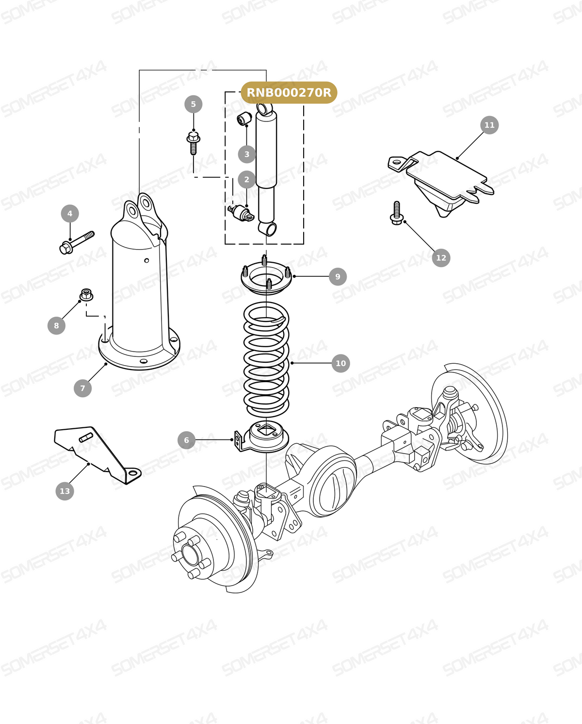 RNB000270R LAND ROVER - SHOCK ABSORBER From ALLMAKES
