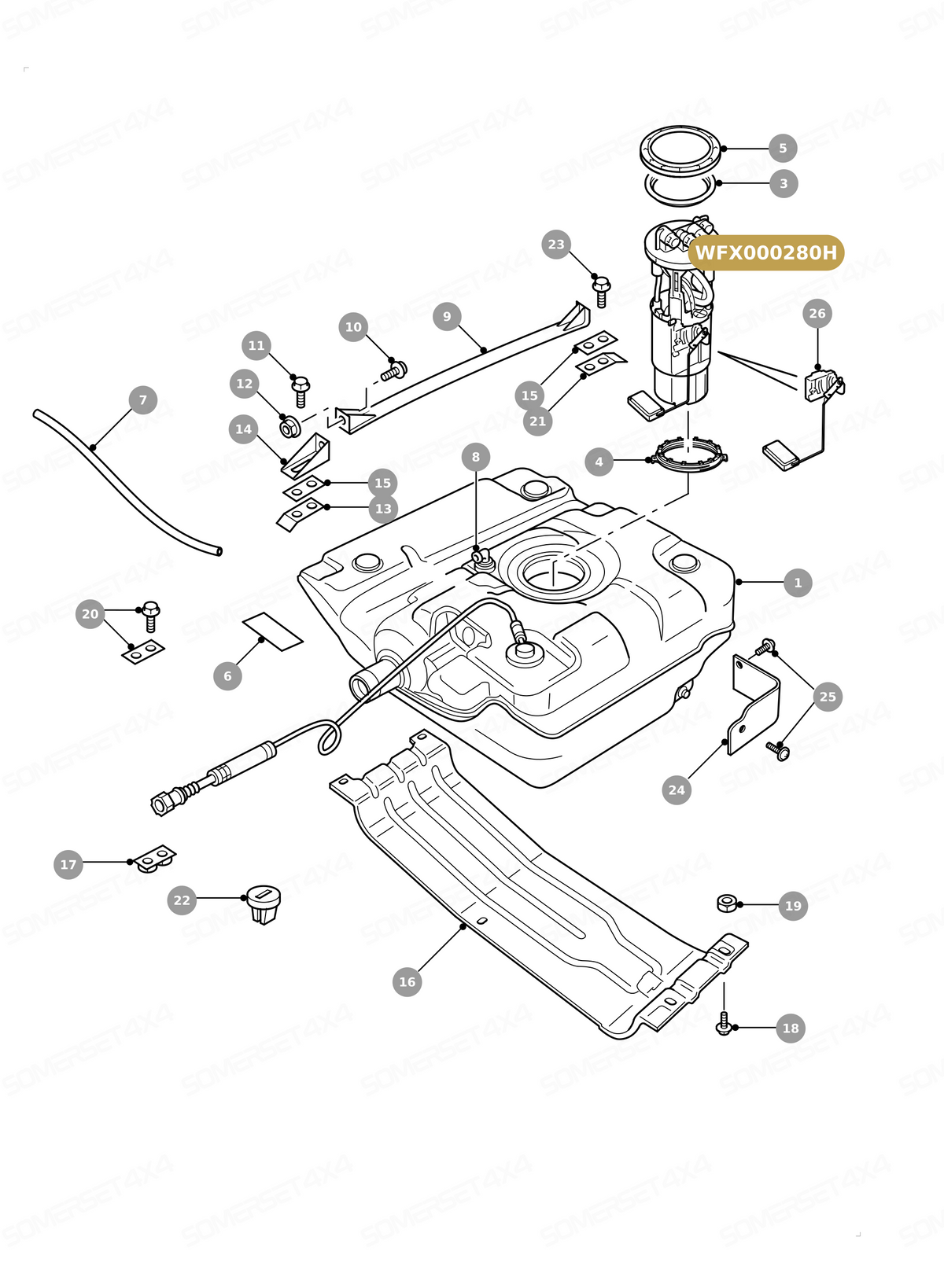 WFX000280H LAND ROVER - PUMP - FUEL From HELLA