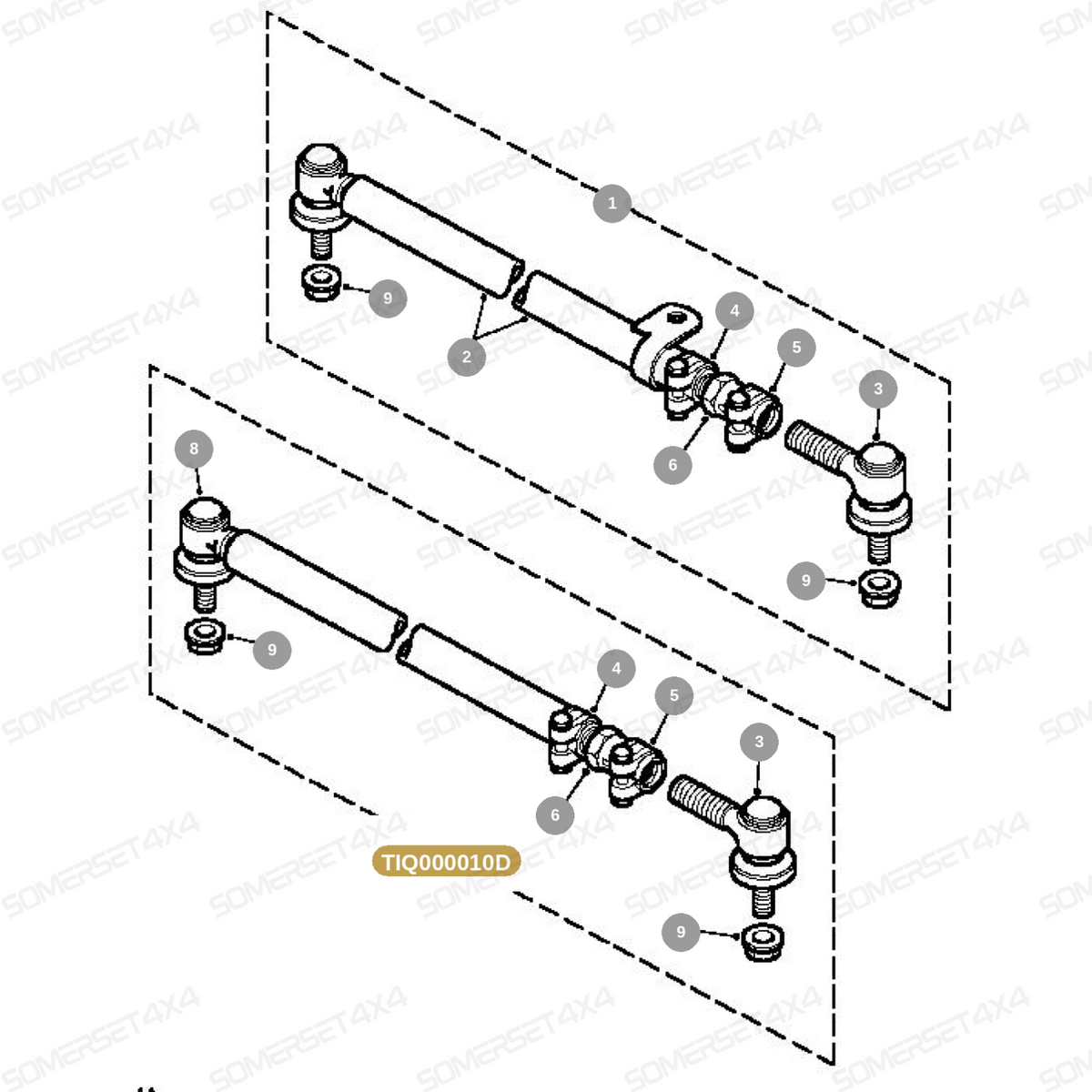 TIQ000010D LAND ROVER - TRACK ROD ASSY From DELPHI