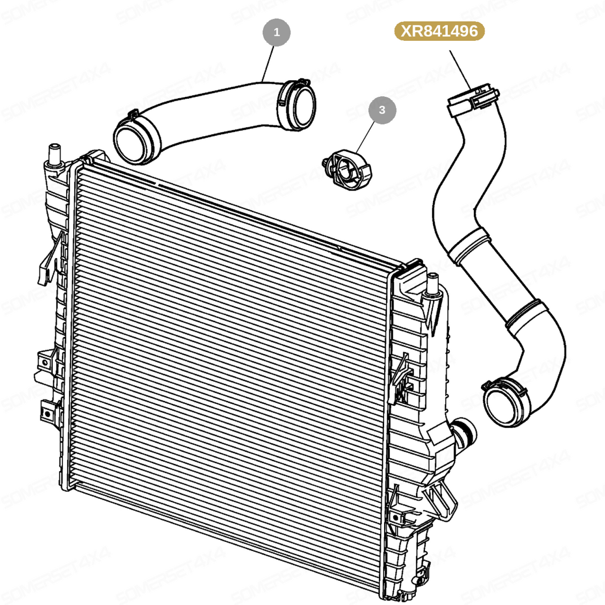 XR841496 GENUINE JAGUAR - HOSE