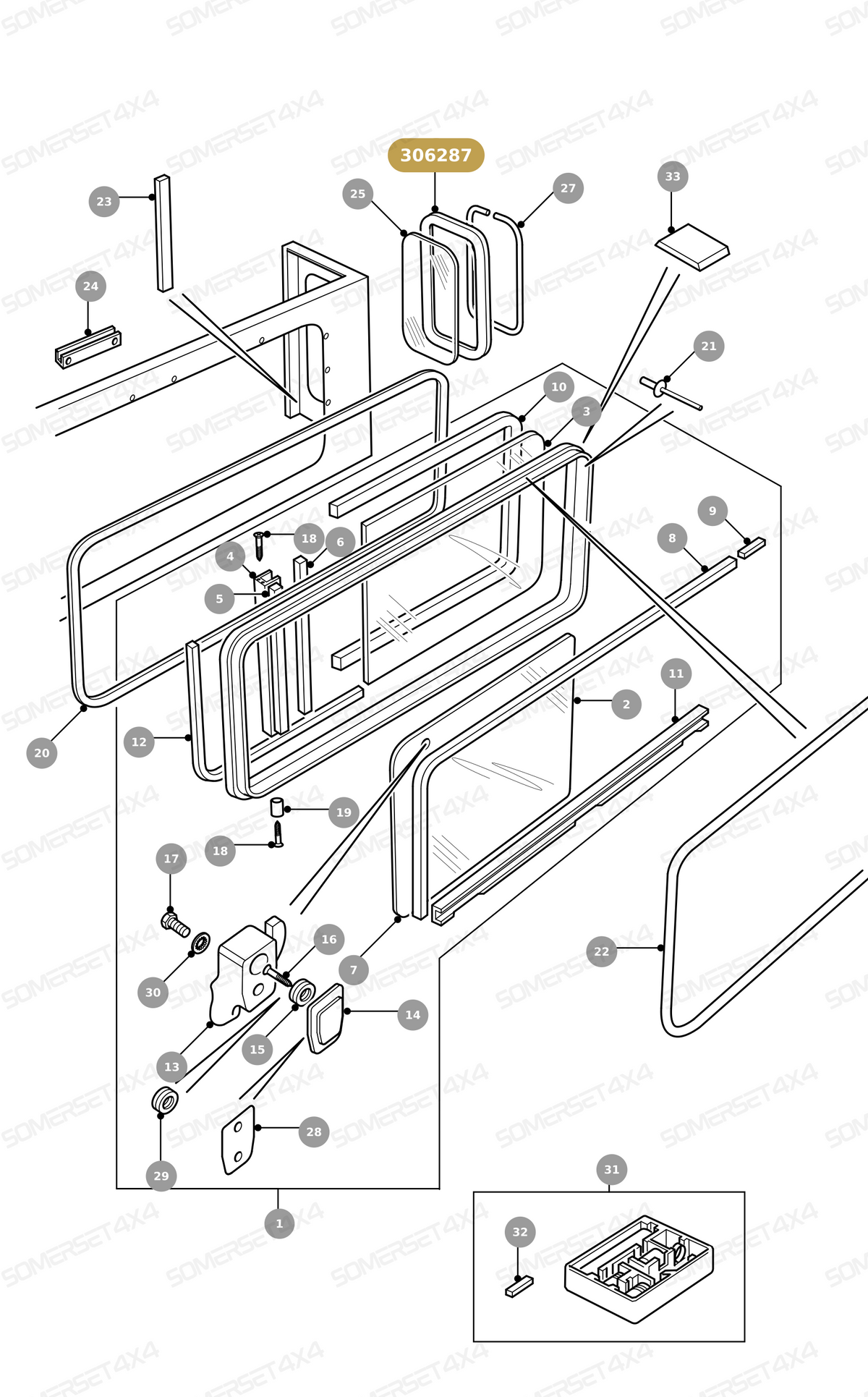 306287 LAND ROVER - FILLER STRIP From ALLMAKES