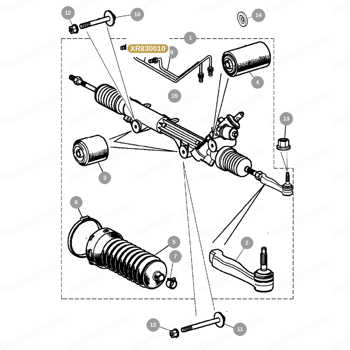 XR830010 GENUINE JAGUAR - PIPE-TRANSFER