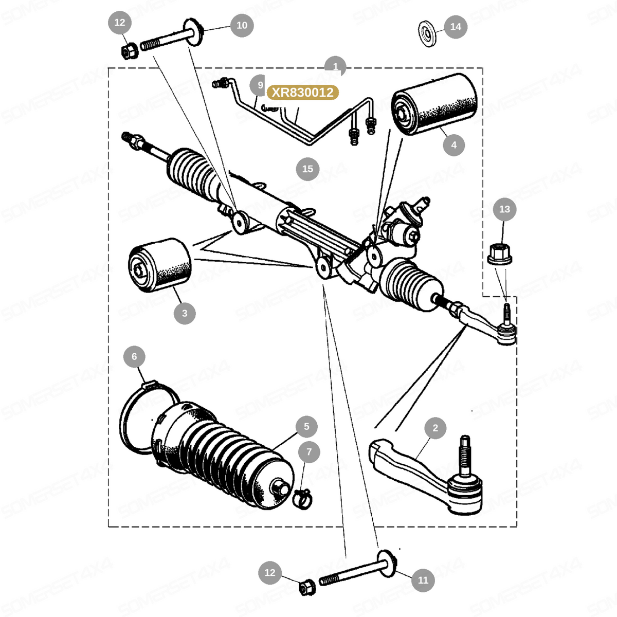 XR830012 GENUINE JAGUAR - PIPE-TRANSFER