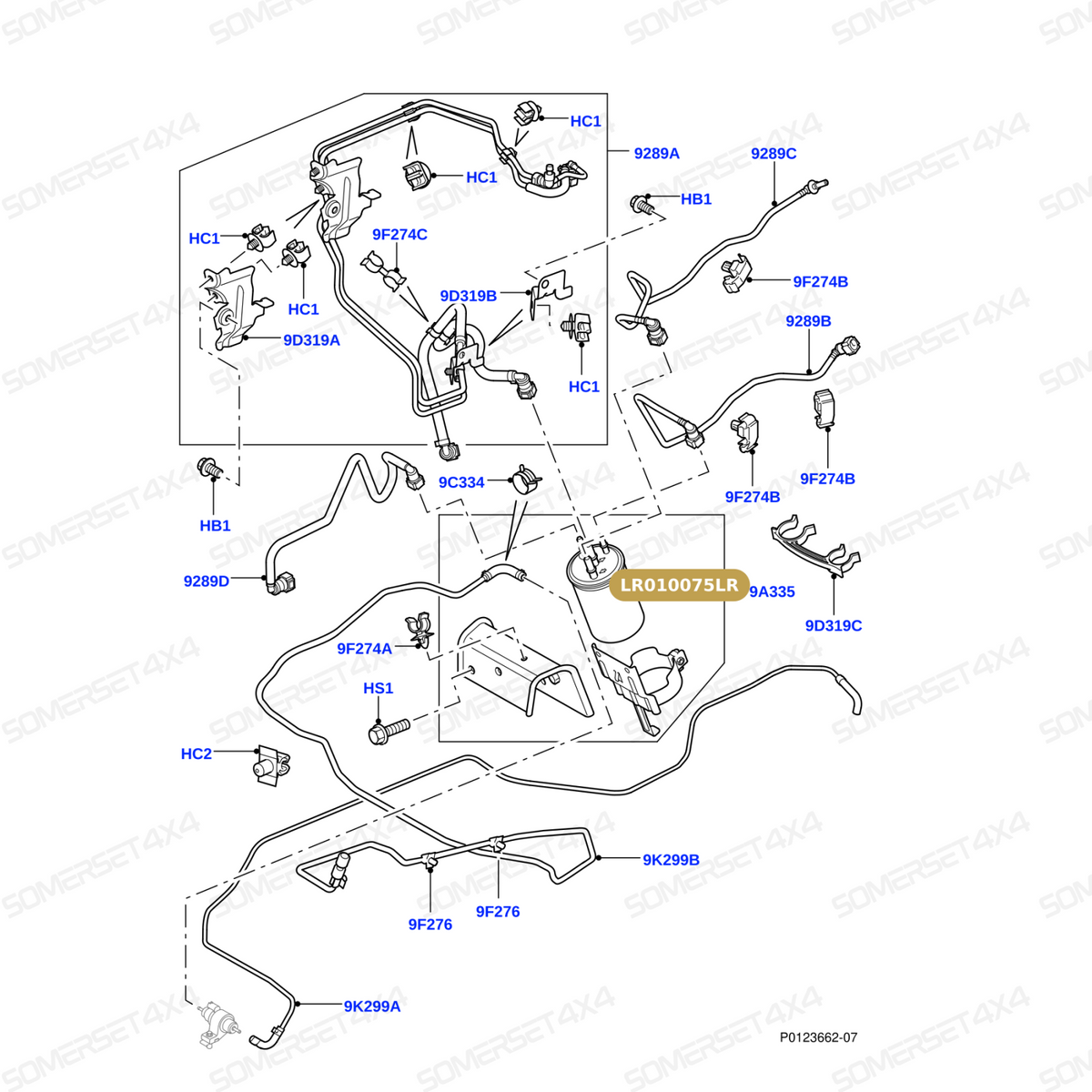 LR010075LR GENUINE LAND ROVER - KIT - FUEL FILTER ELEMENT
