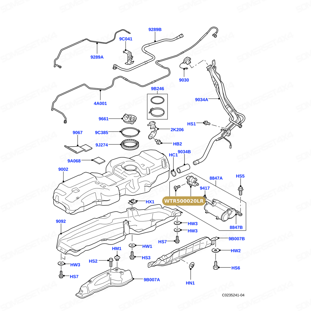 WTR500020LR GENUINE LAND ROVER - PUMP - LEAK DETECTION