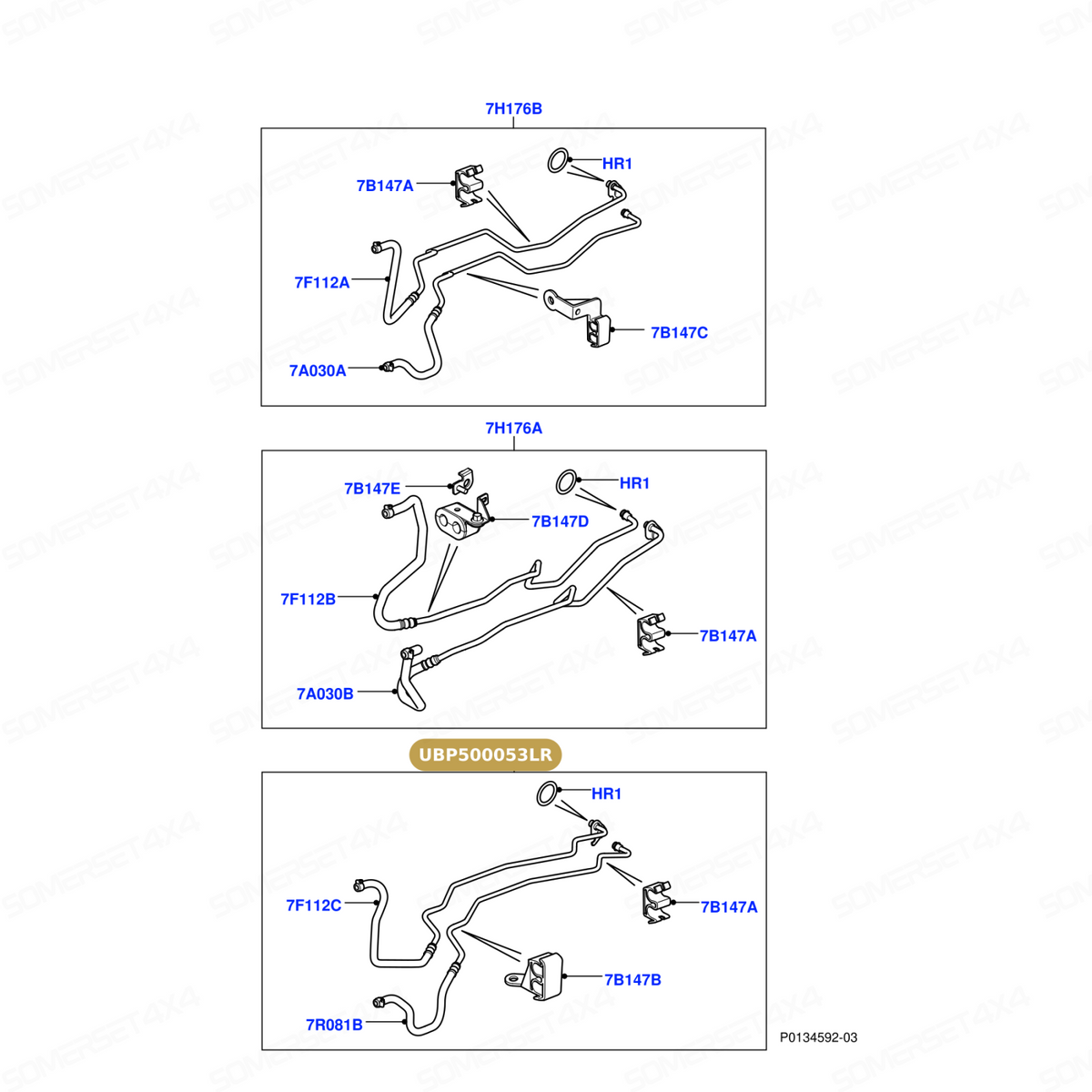 UBP500053LR GENUINE LAND ROVER - TUBE - OIL COOLER
