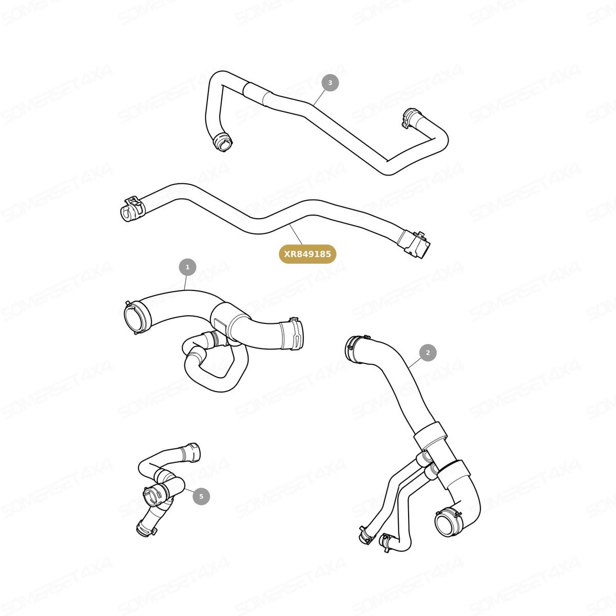XR849185 GENUINE JAGUAR - HOSE