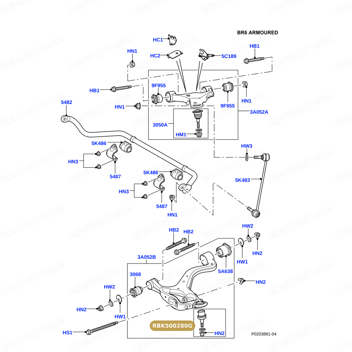 RBK500280G LAND ROVER - BALL JOINT - SUSPENSION ARM - LOWER SUSPENSION ARM From LEMFORDER