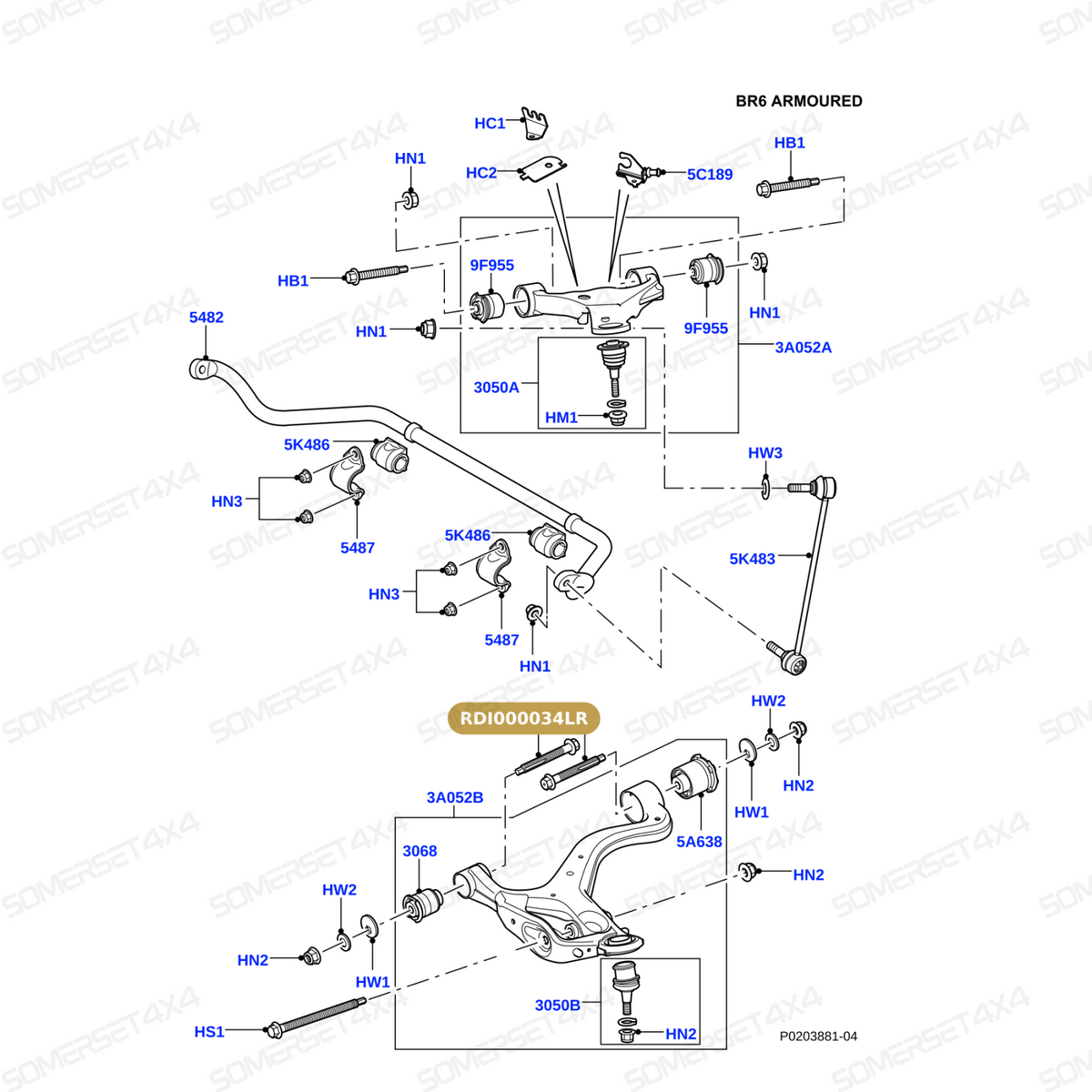 RDI000034LR GENUINE LAND ROVER - BOLT