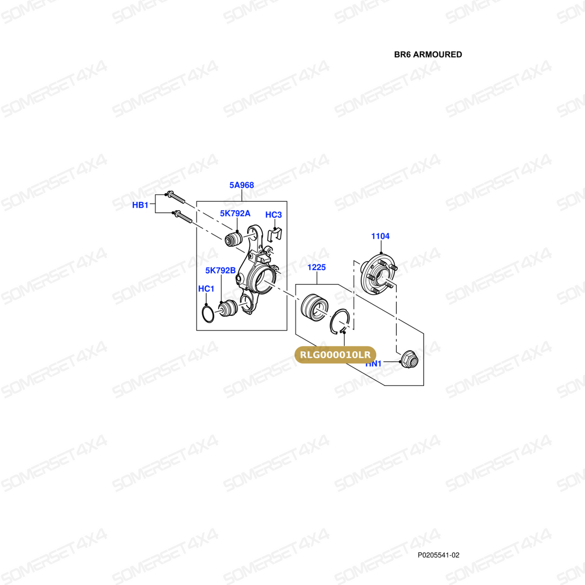 RLG000010LR GENUINE LAND ROVER - CLIP