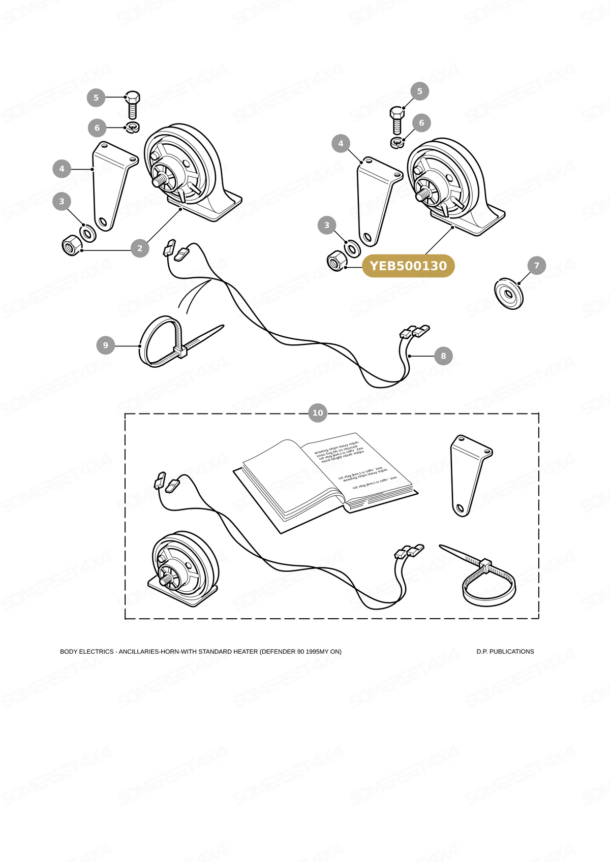 YEB500130 LAND ROVER - HORN ASSY From ALLMAKES