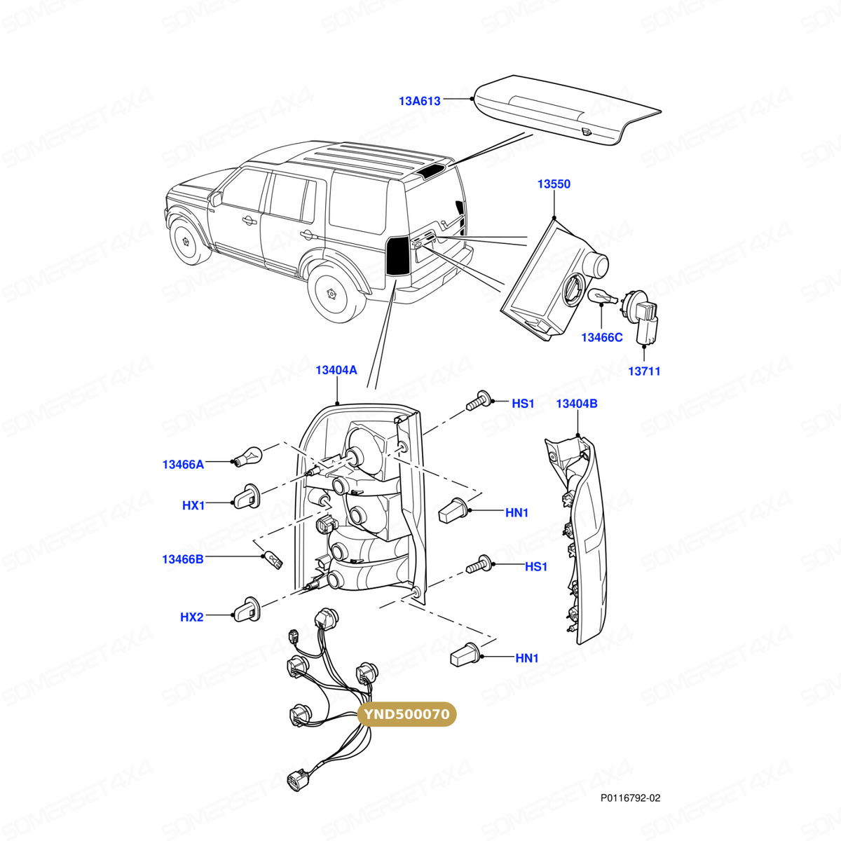 YND500070 LAND ROVER - SOCKET AND WIRE From KOITO