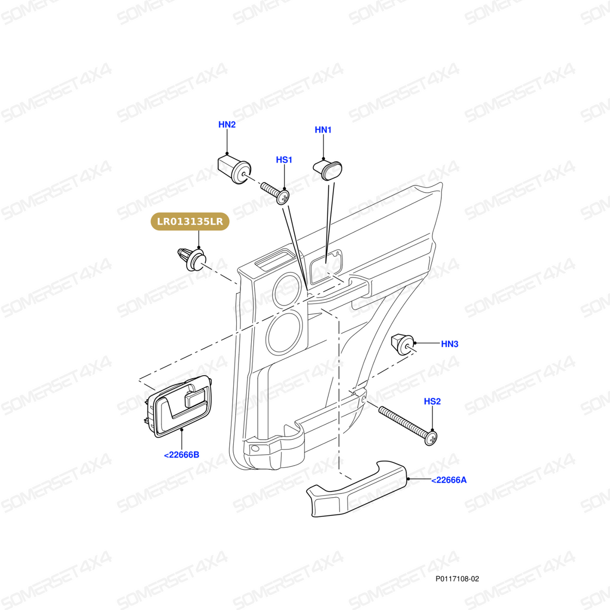 LR013135LR GENUINE LAND ROVER - CLIP - TRIM