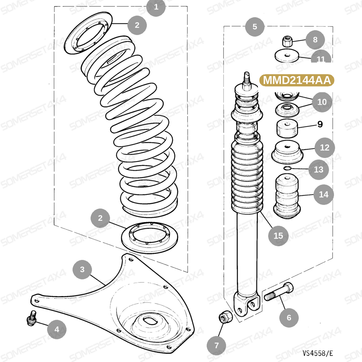 MMD2144AA GENUINE JAGUAR - ISOLATOR-SHOCK ABSOR