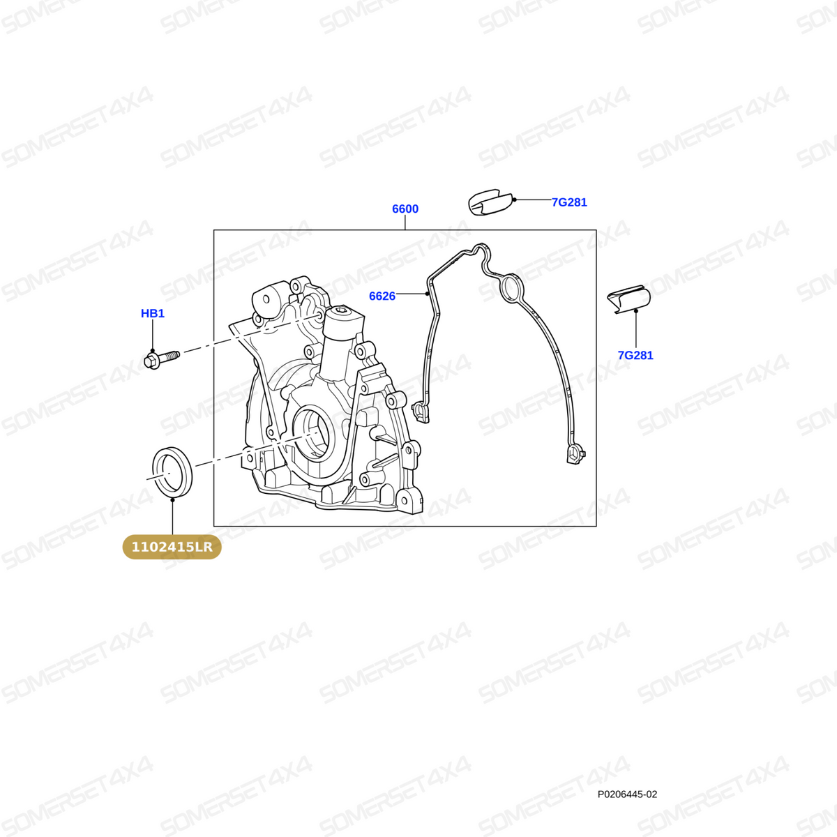 1102415LR GENUINE LAND ROVER - SEAL - CRANKSHAFT OIL - FRONT