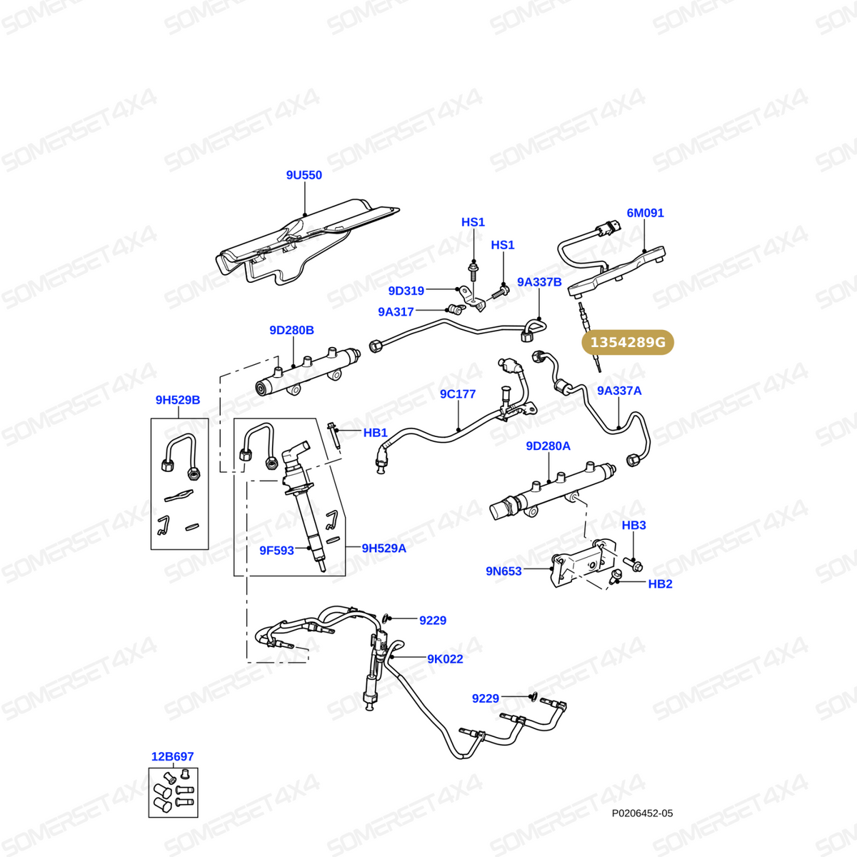 1354289G LAND ROVER - GLOW PLUG - DISC 3&4 - RRS - RR2 - 2.7 TD6 - 3.6 TD8 From BOSCH