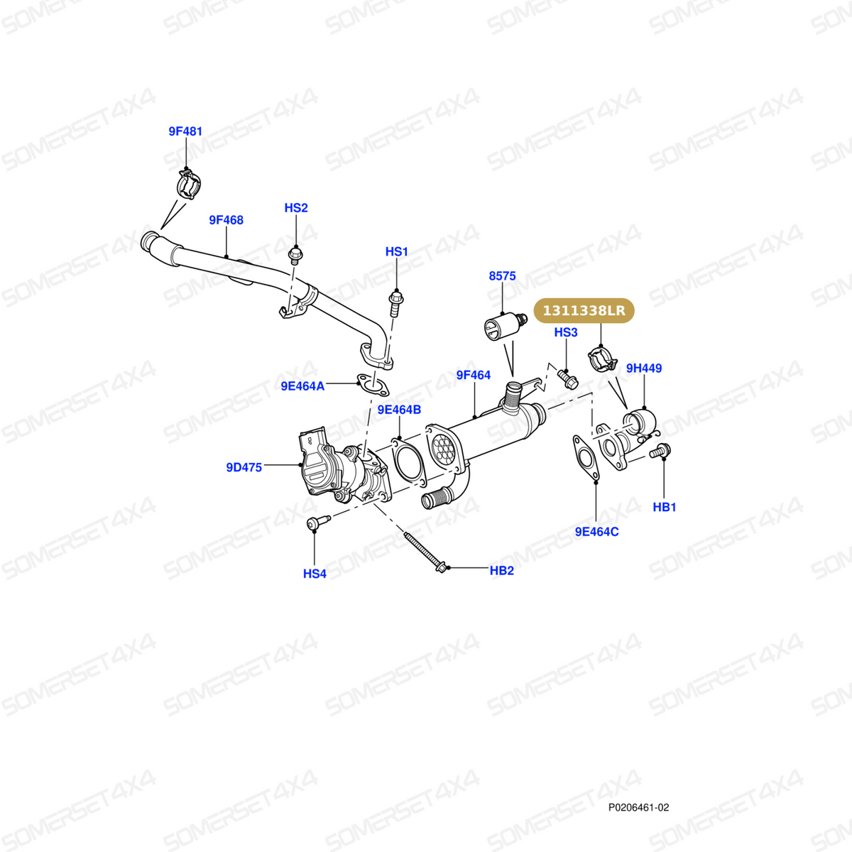 1311338LR GENUINE LAND ROVER - CLAMP - TUBE