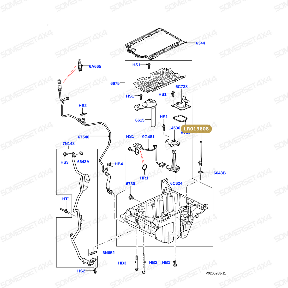 LR013608 LAND ROVER - TUBE - CRANKCASE VENTILATION From ALLMAKES