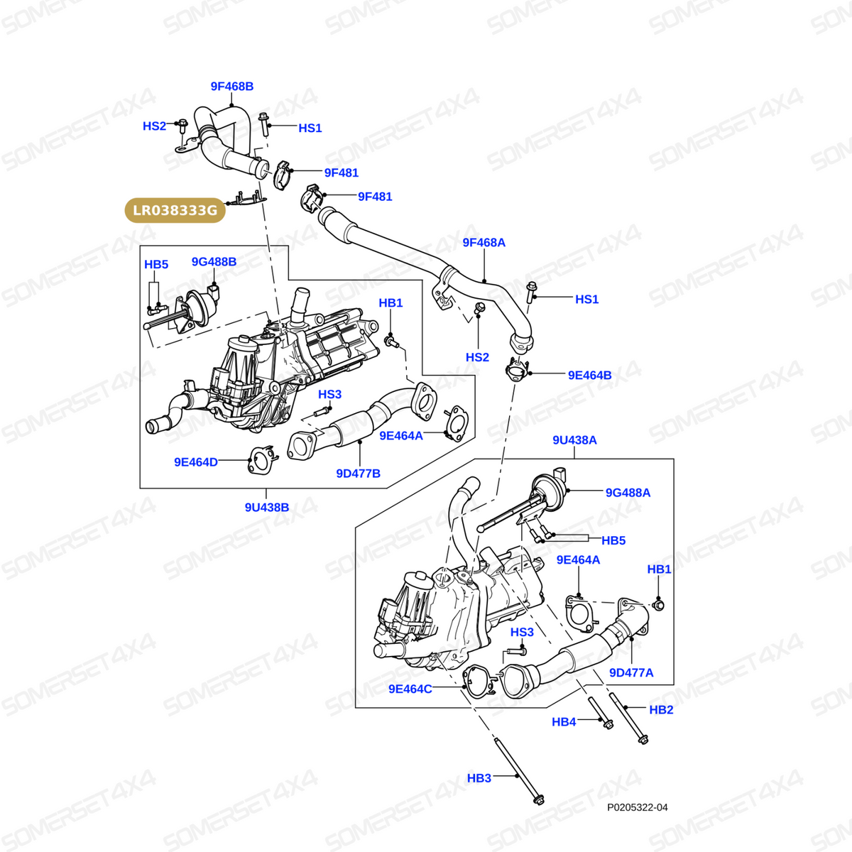 LR038333G LAND ROVER - GASKET - EGR OUTLET From PR2 ALLMAKES OE