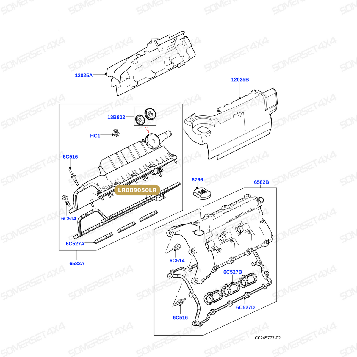 LR089050LR GENUINE LAND ROVER - Gasket - Camshaft Cover