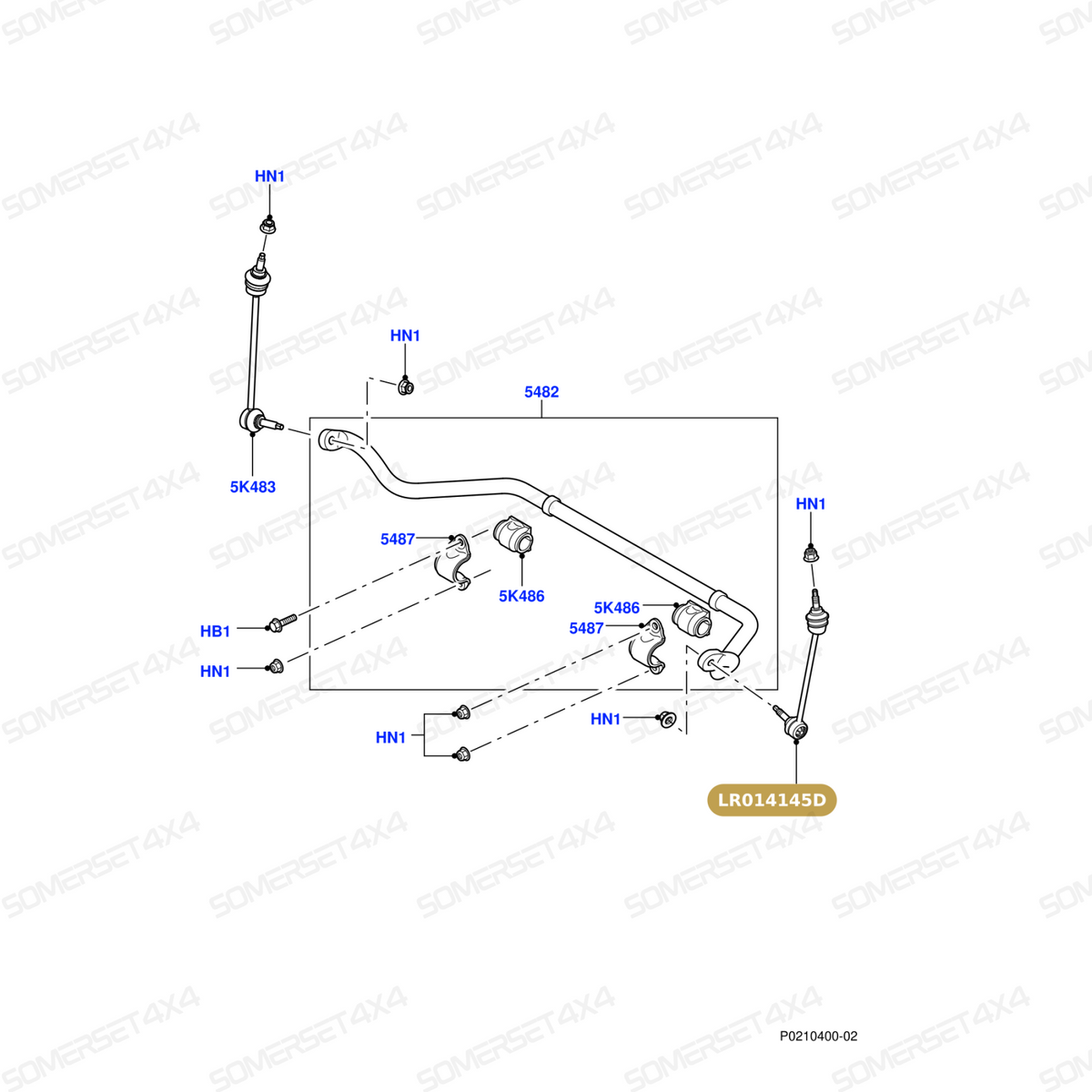 LR014145D LAND ROVER - FRONT ANTI ROLL BAR LINK - D4 From DELPHI
