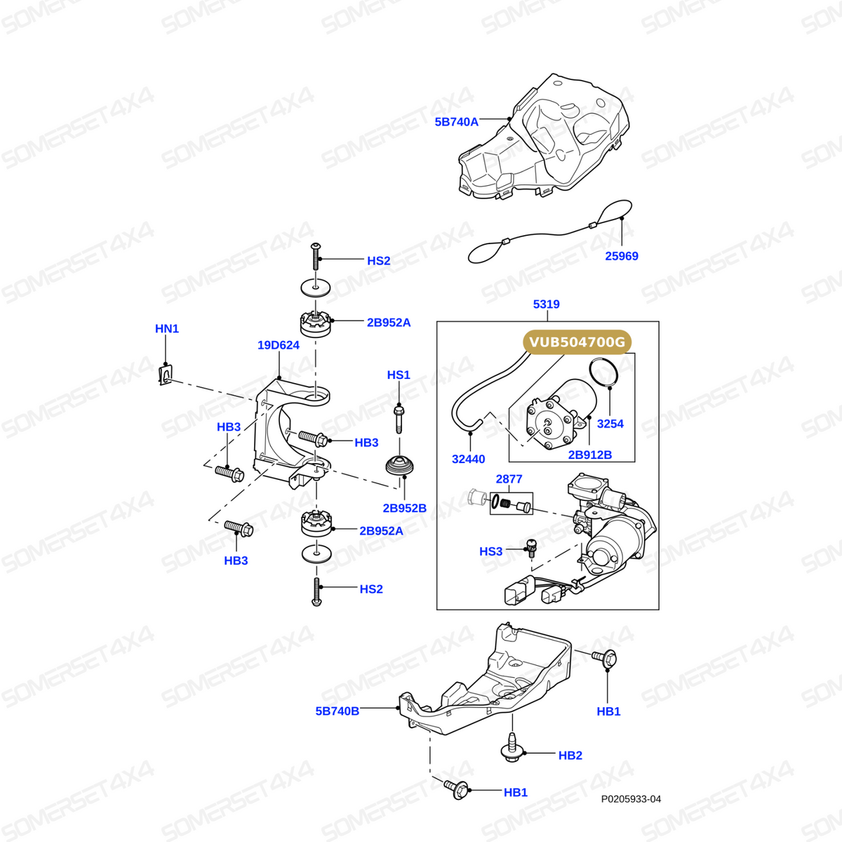 VUB504700G LAND ROVER - DRYER - COMPRESSOR AIR From HITACHI