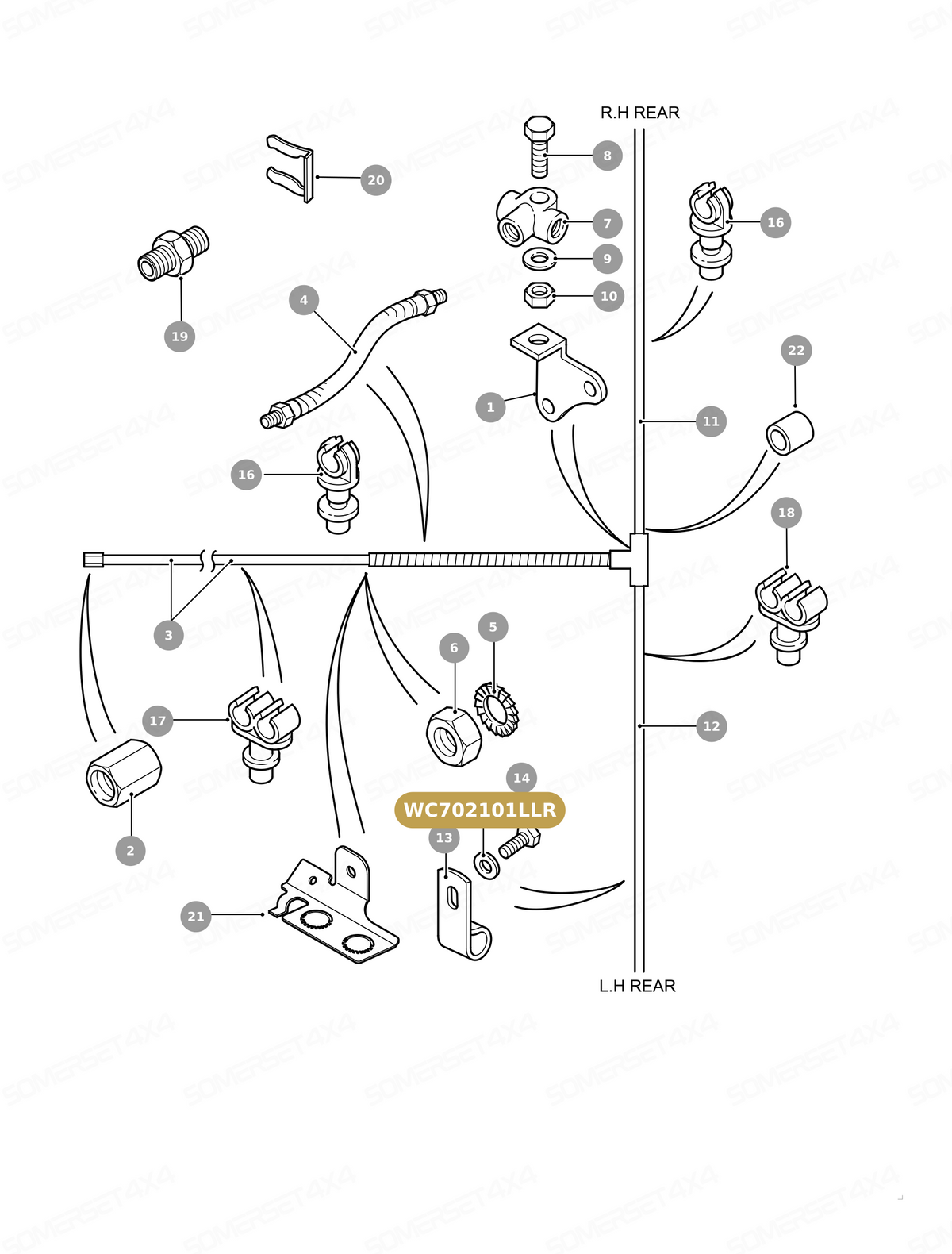 WC702101LLR GENUINE LAND ROVER - WASHER