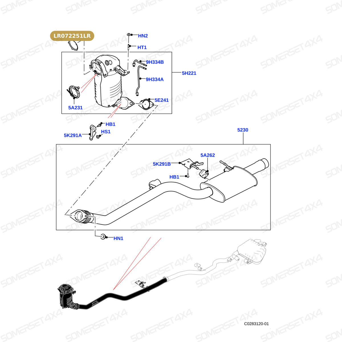LR072251LR GENUINE LAND ROVER - Gasket - Turbocharger