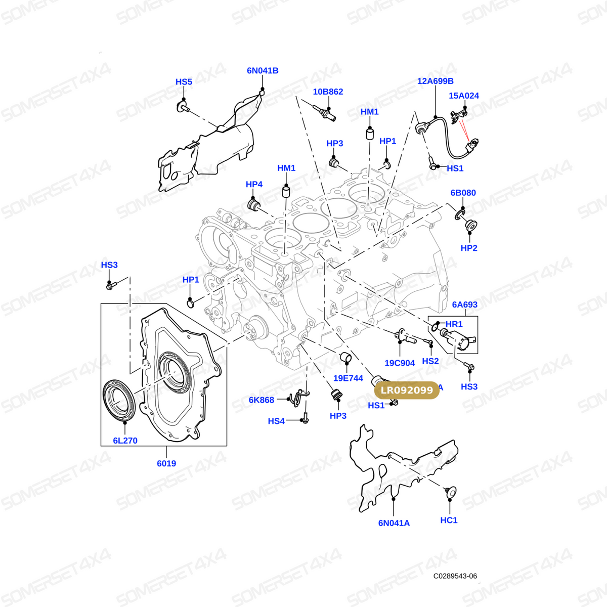 LR092099 LAND ROVER - KNOCK SENSOR From AUTOTEC