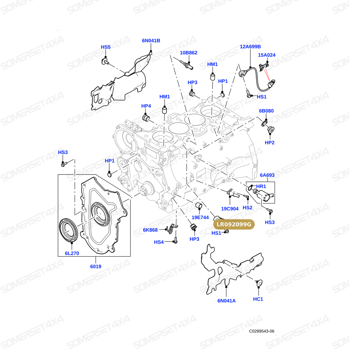 LR092099G LAND ROVER - KNOCK SENSOR From BOSCH