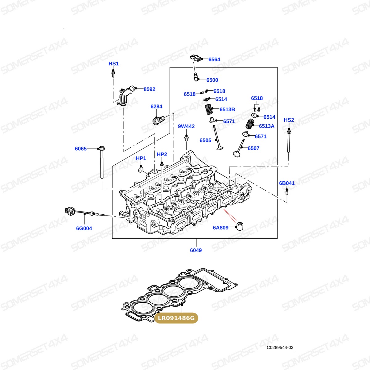 LR091486G LAND ROVER - GASKET - CYLINDER HEAD AJ20P4 AJ200 L405;L494;L538;L550;L551;L663 From ELRING