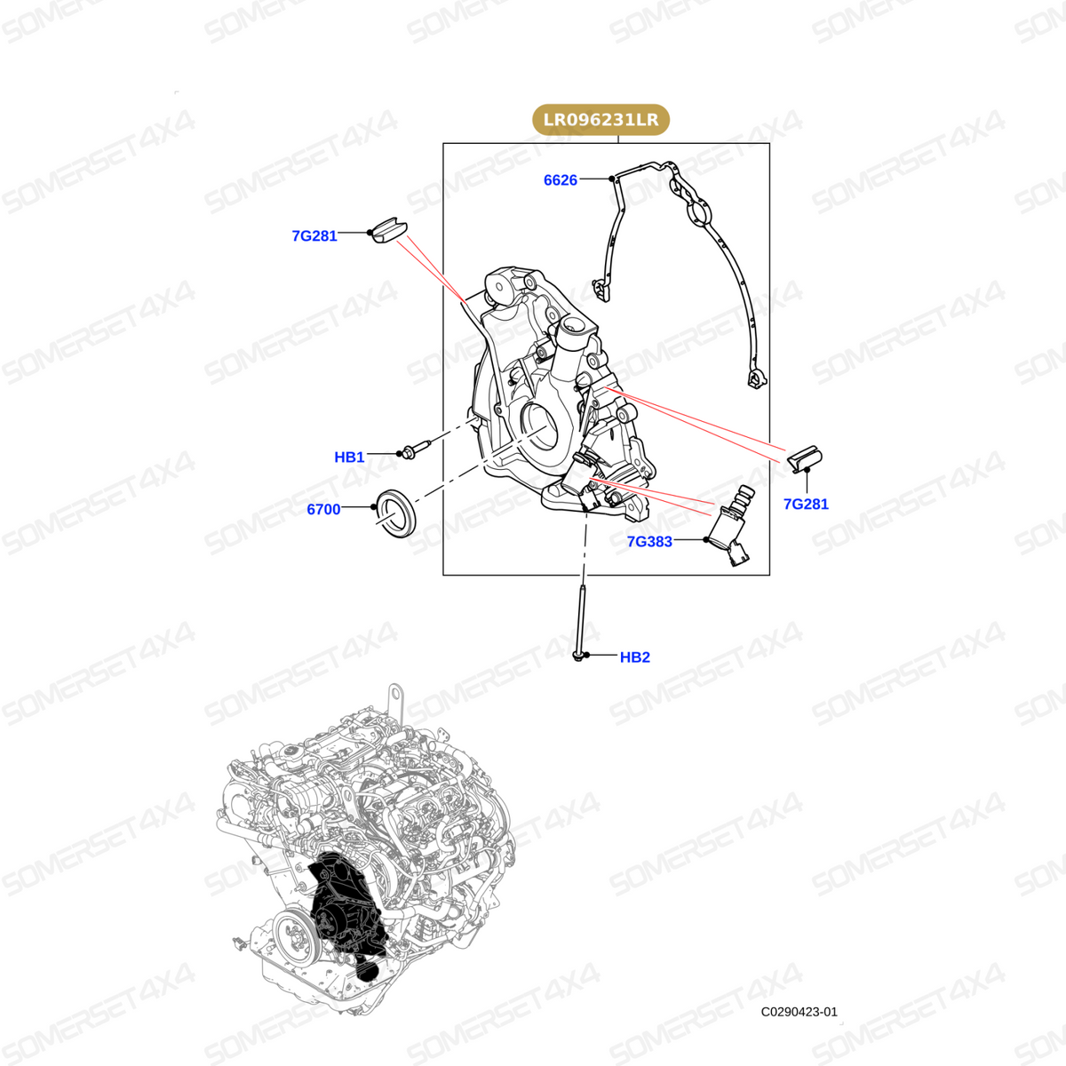 LR096231LR GENUINE LAND ROVER - PUMP - OIL