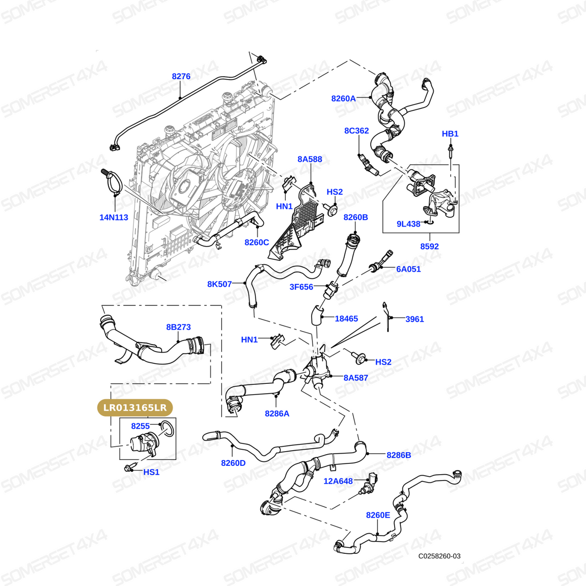 LR013165LR GENUINE LAND ROVER - TUBE - CONNECTING