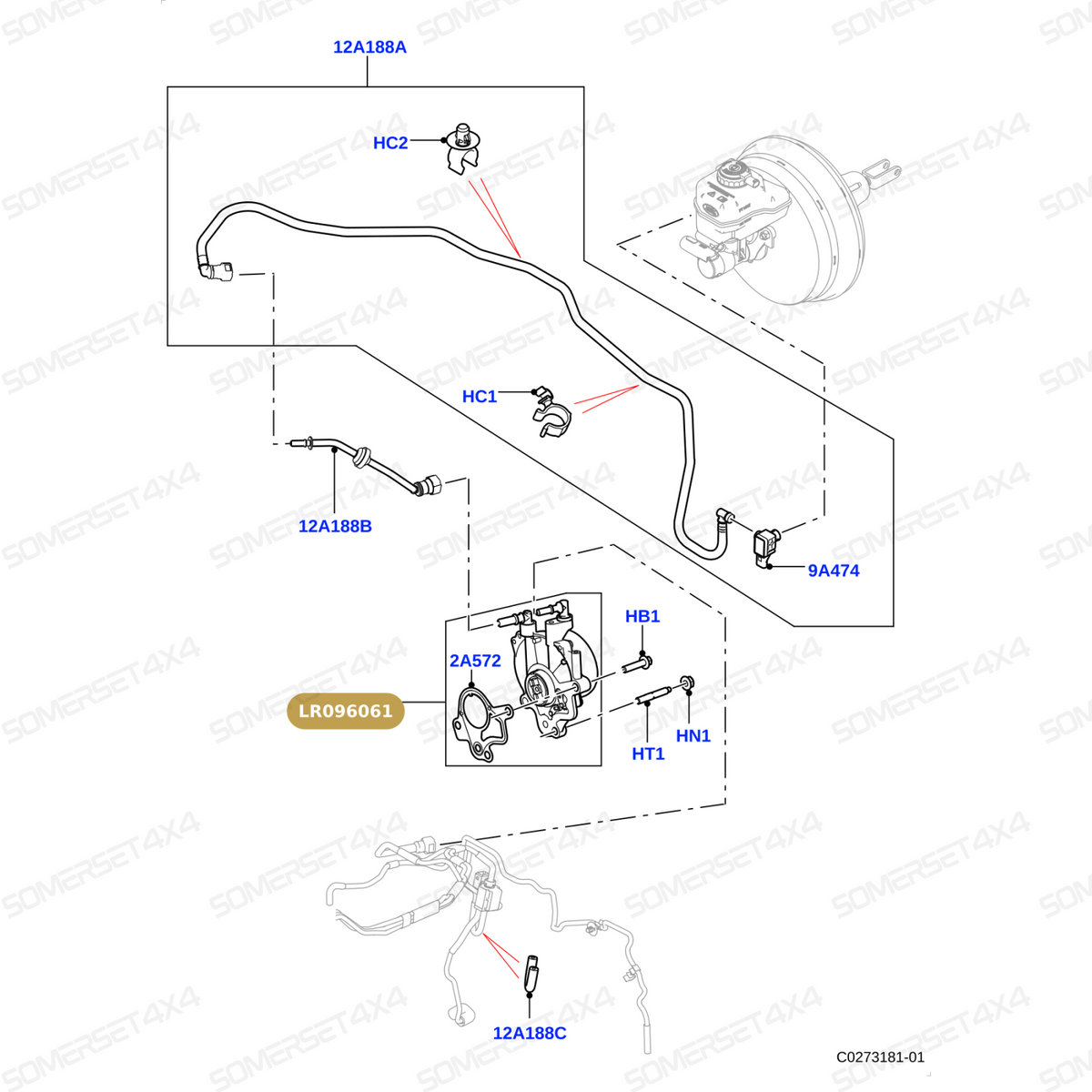 LR096061 LAND ROVER - PUMP-VACUUM From PIERBURG