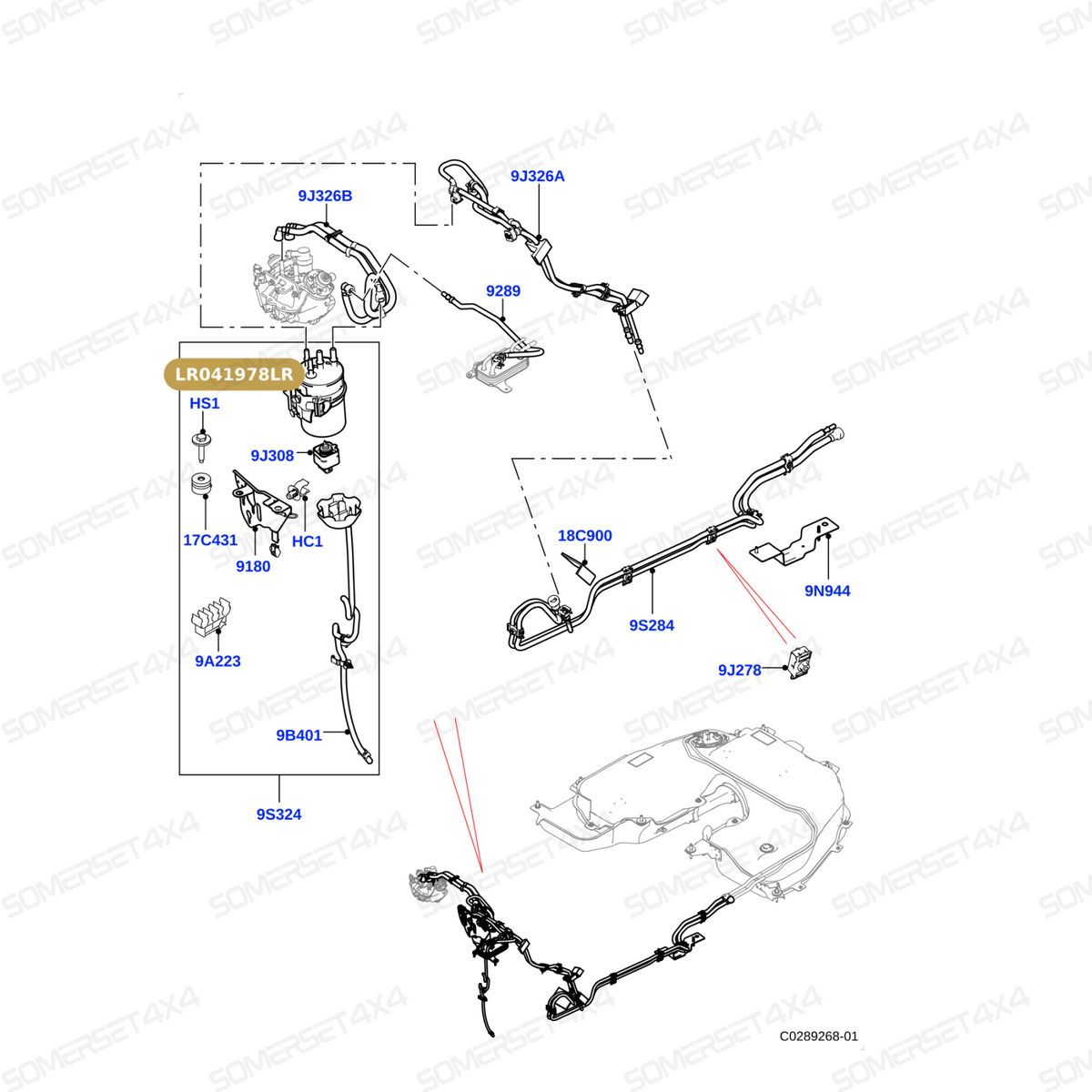 LR041978LR GENUINE LAND ROVER - FILTER - FUEL