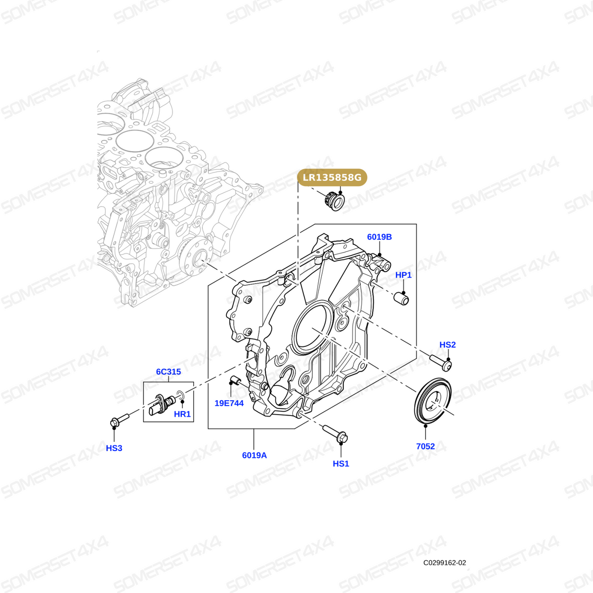 LR135858G LAND ROVER - PLUG - ENGINE From PR2 ALLMAKES OE
