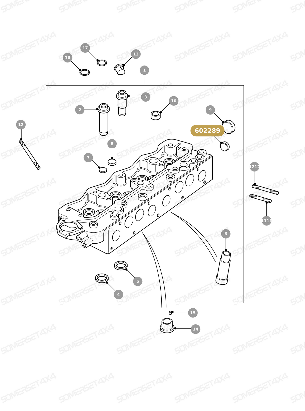 602289 LAND ROVER - CUP PLUG - CYLINDER HEAD From PR2 ALLMAKES OE