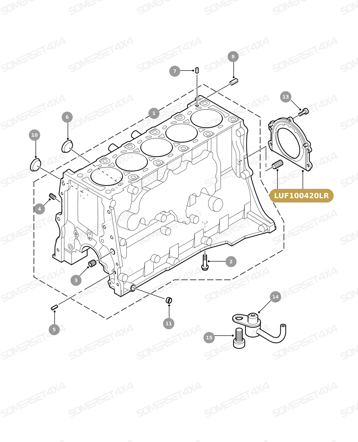 LUF100420LR GENUINE LAND ROVER - SEAL - CRANKSHAFT OIL - REAR