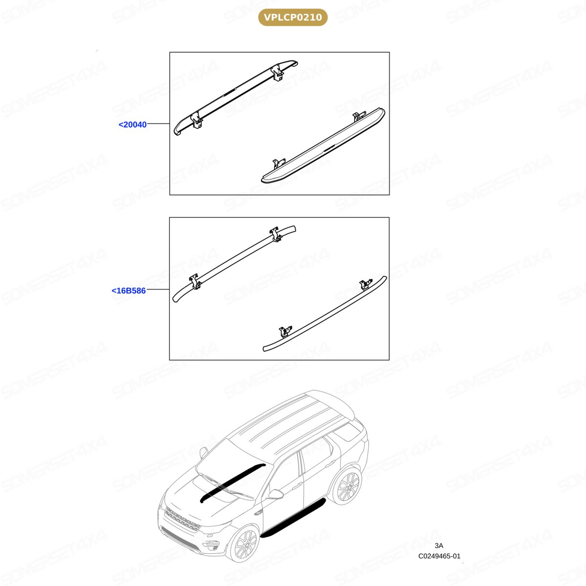 VPLCP0210 LAND ROVER - SIDE STEPS FIXED - DISCO SPORT From TERRAFIRMA