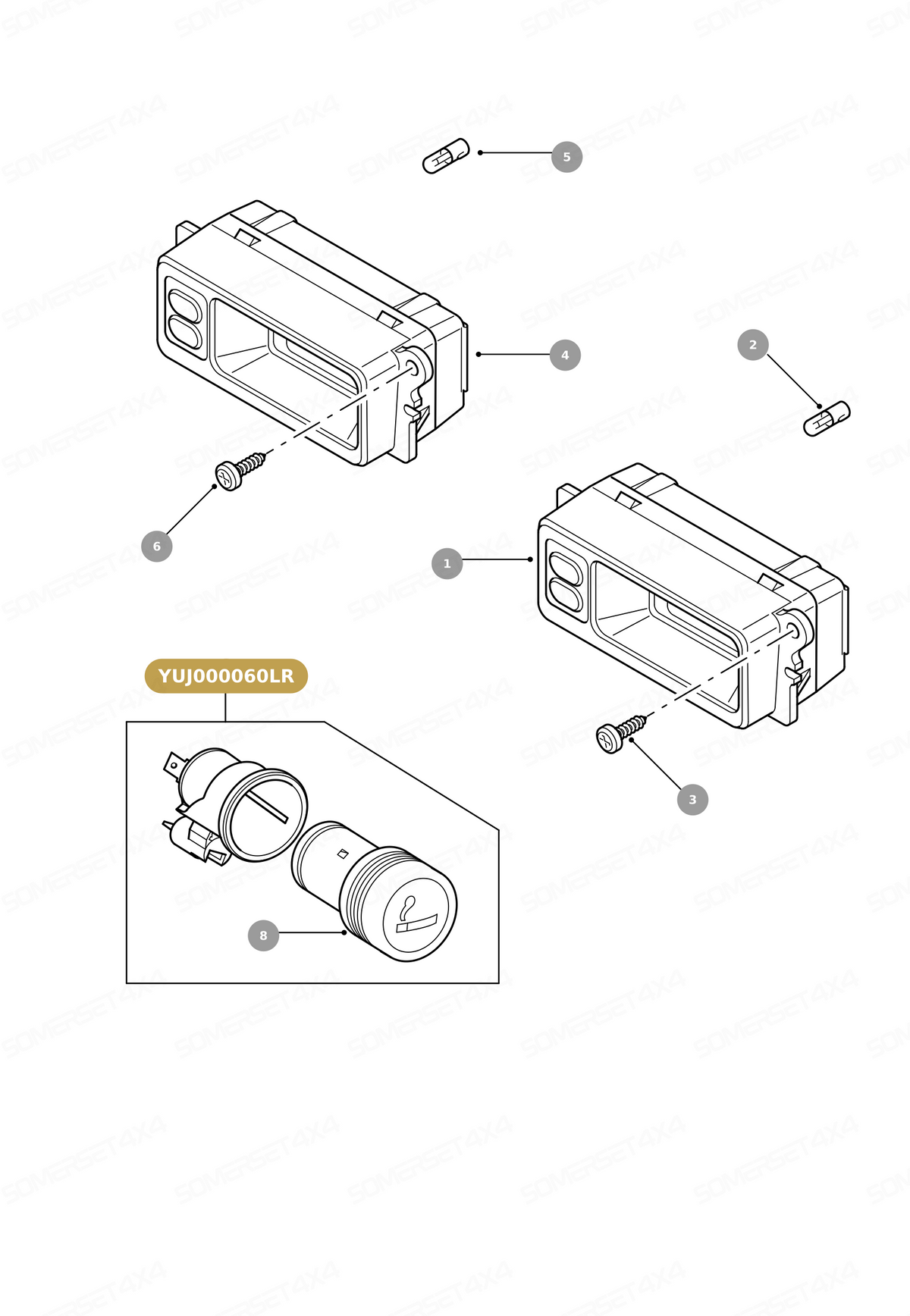 YUJ000060LR GENUINE LAND ROVER - CIGAR LIGHTER