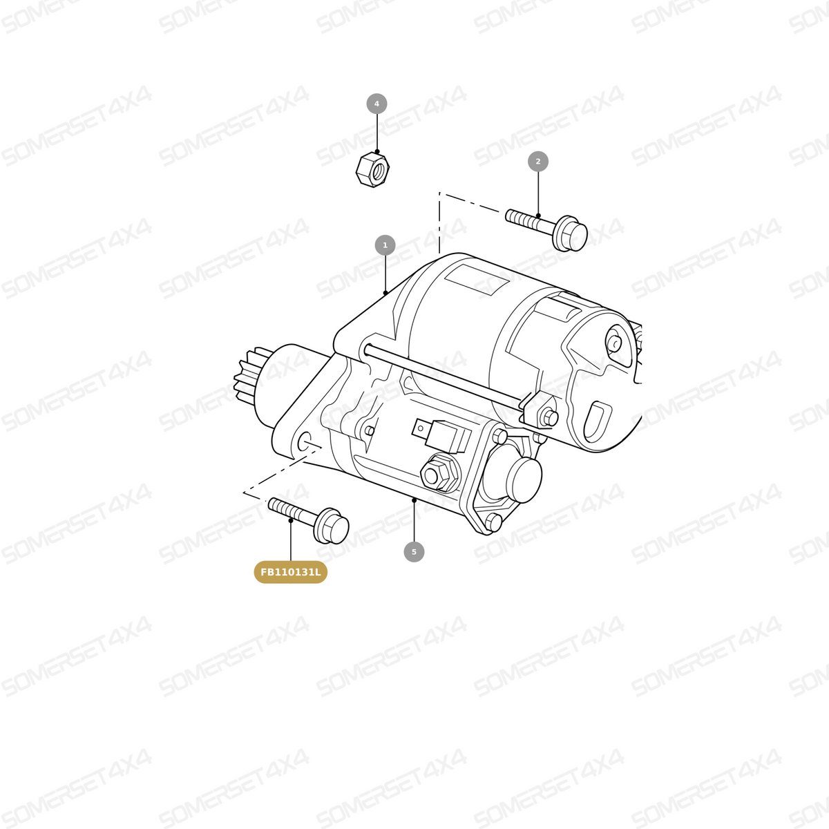 FB110131L LAND ROVER - BOLT - FLANGED HEX. From PR2 ALLMAKES OE