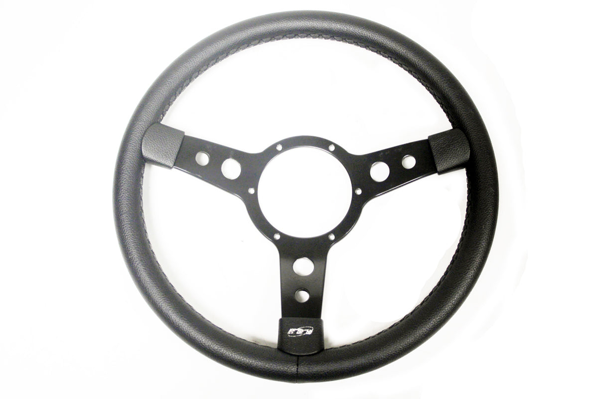 GI004 LAND ROVER - Defender 14 inch 3 spoke black vinyl covered steering wheel