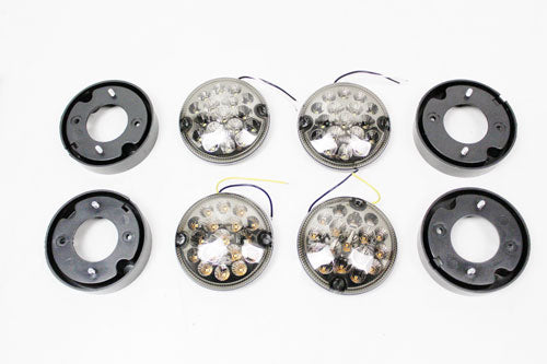 GL1274SM LAND ROVER - 95mm SMOKED LED replacement front light set for Defenders