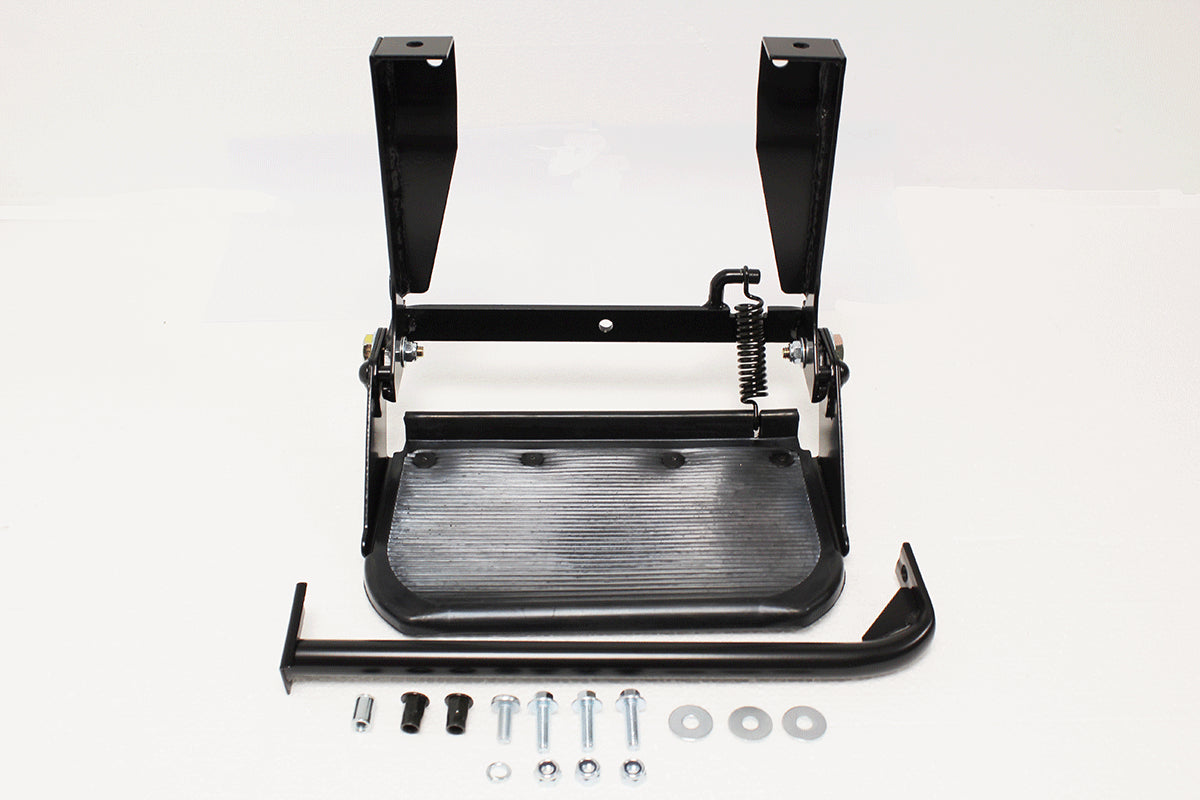 STC7631 LAND ROVER - SIDE STEP FOLDING - BLACK - RUBBER TOP- DEFENDER