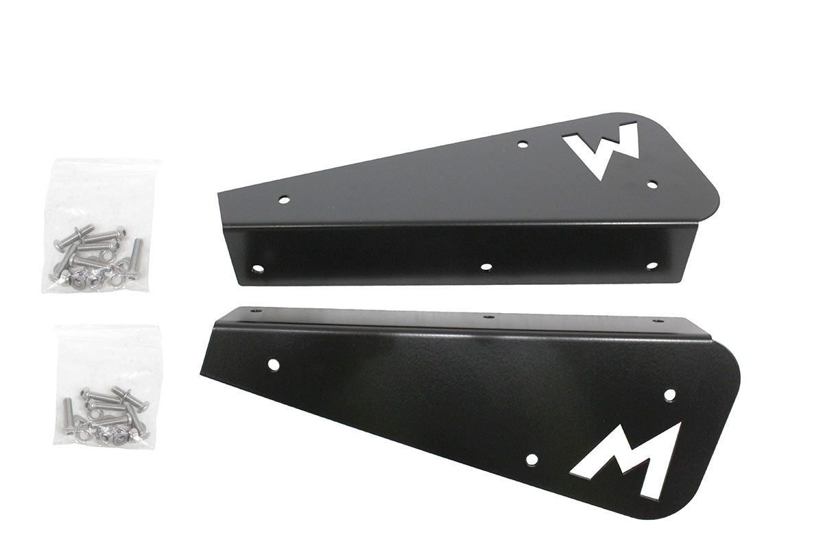 TF3011B LAND ROVER - TERRAFIRMA STAINLESS STEEL MUDFLAP BRACKETS REAR 90 BLACK (PAIR)