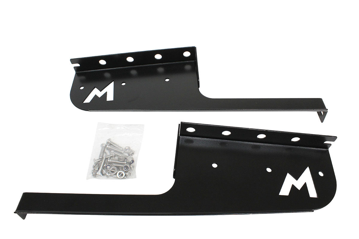 TF3012B LAND ROVER - TERRAFIRMA STAINLESS STEEL MUDFLAP BRACKETS REAR 110/130 BLACK (PAIR)