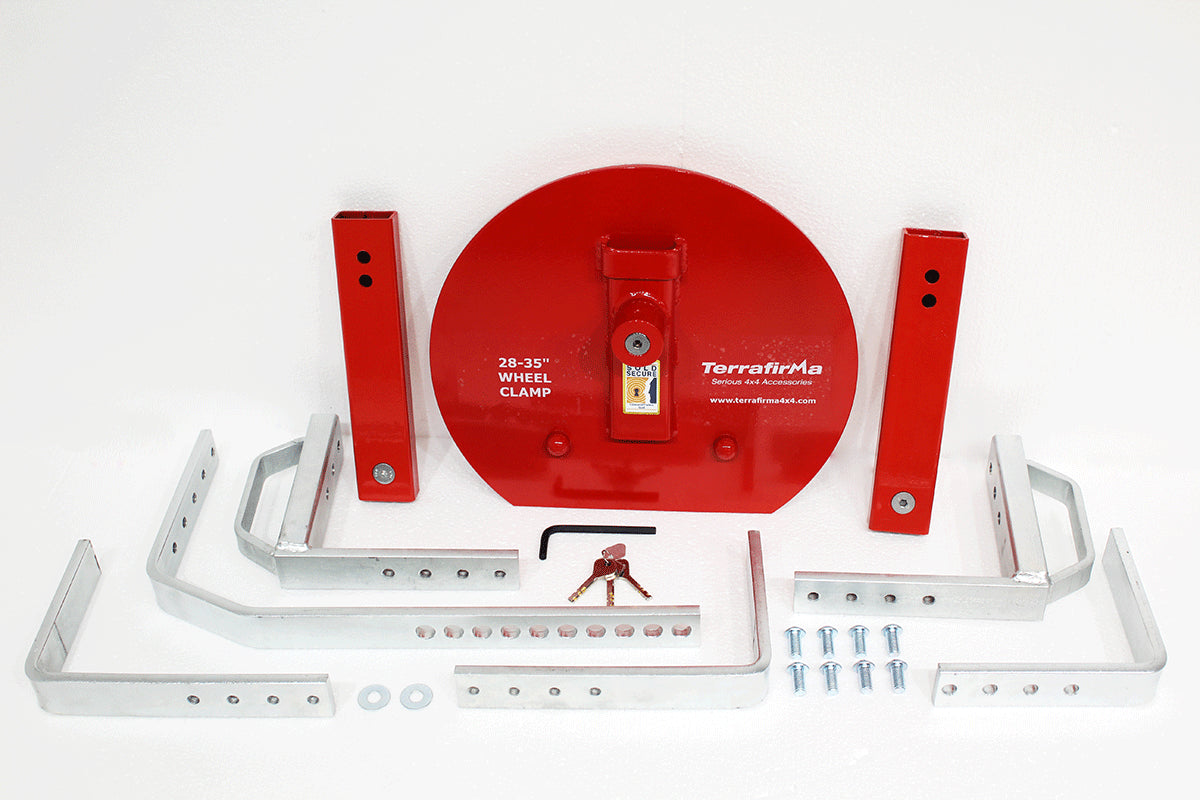 TF758 LAND ROVER - TERRAFIRMA XL SECURITY WHEEL CLAMP SUITS WHEELS 32" TO 35" DIA.