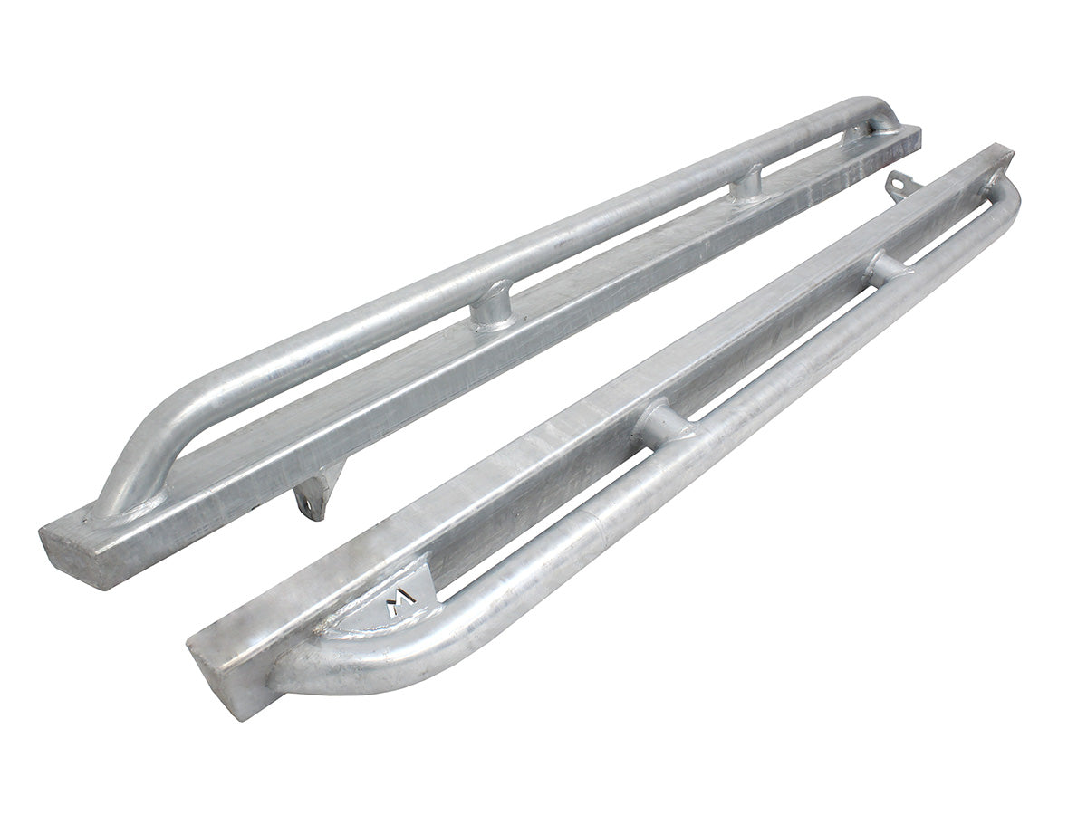 TF801GAL LAND ROVER - ROCK SLIDERS WITH TREE BARS - GALV - 90