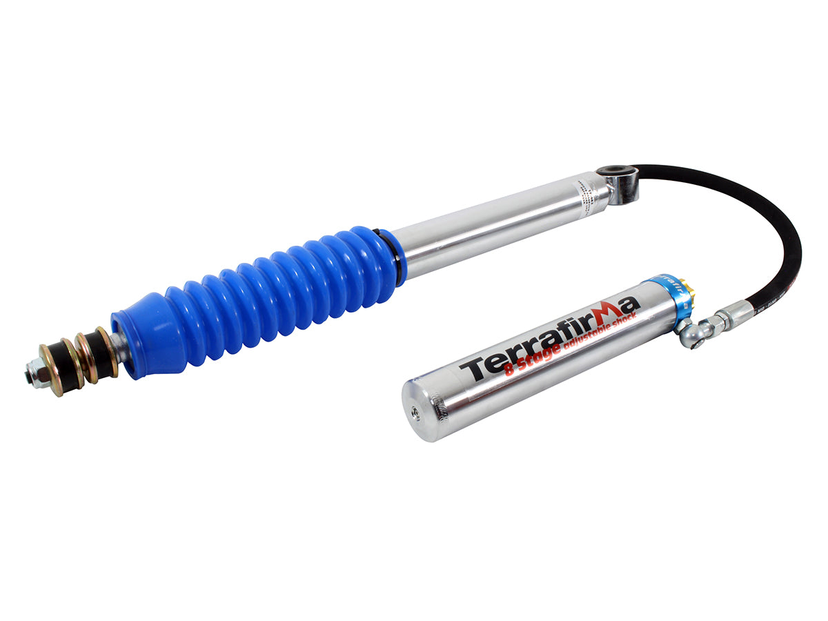 TF482 LAND ROVER - TERRAFIRMA LAND ROVER - 8 Stage Adjustable Remote Reservoir rear shock 2" longer travel DEF/D1/RRC