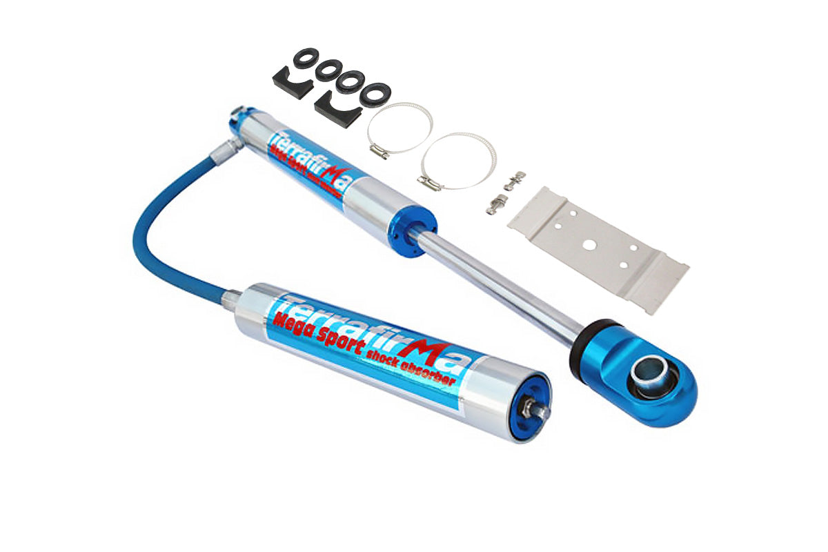 TF137 LAND ROVER - TERRAFIRMA LAND ROVER - Mega Sport 11" travel remote reservoir shock front & rear rose joint mounts